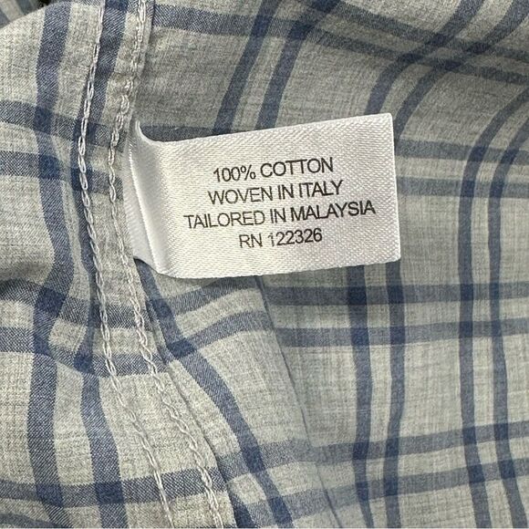 J. HILBURN Men’s Custom Plaid Long Sleeve Button Down Shirt Sz M - Picture 6 of 8